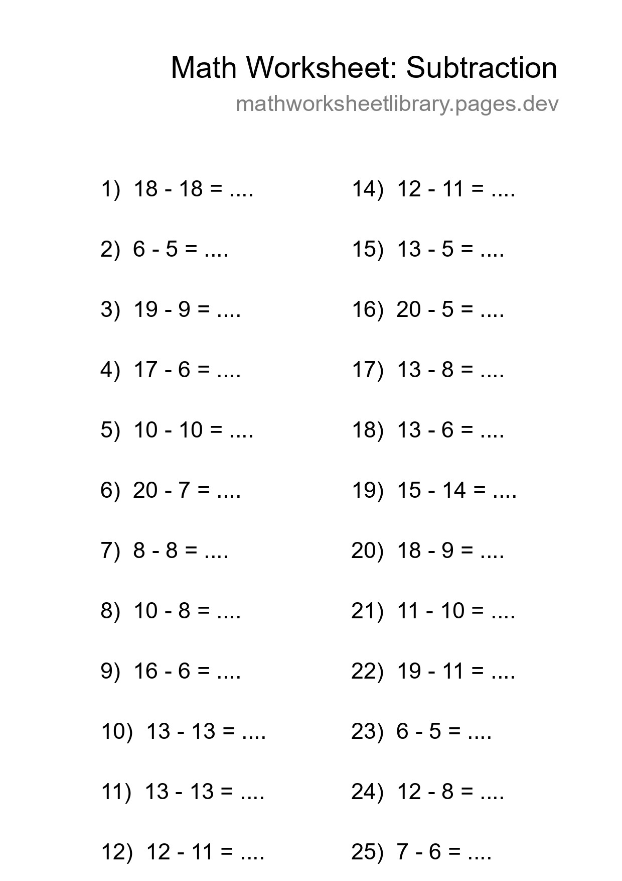 Free 25 Subtraction Math Worksheet For Grade 2 With Answers - Part 138