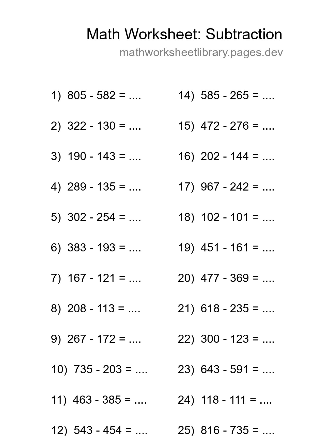 Free 26 Subtraction Math Worksheet For Grade 5 With Answers - Part 218