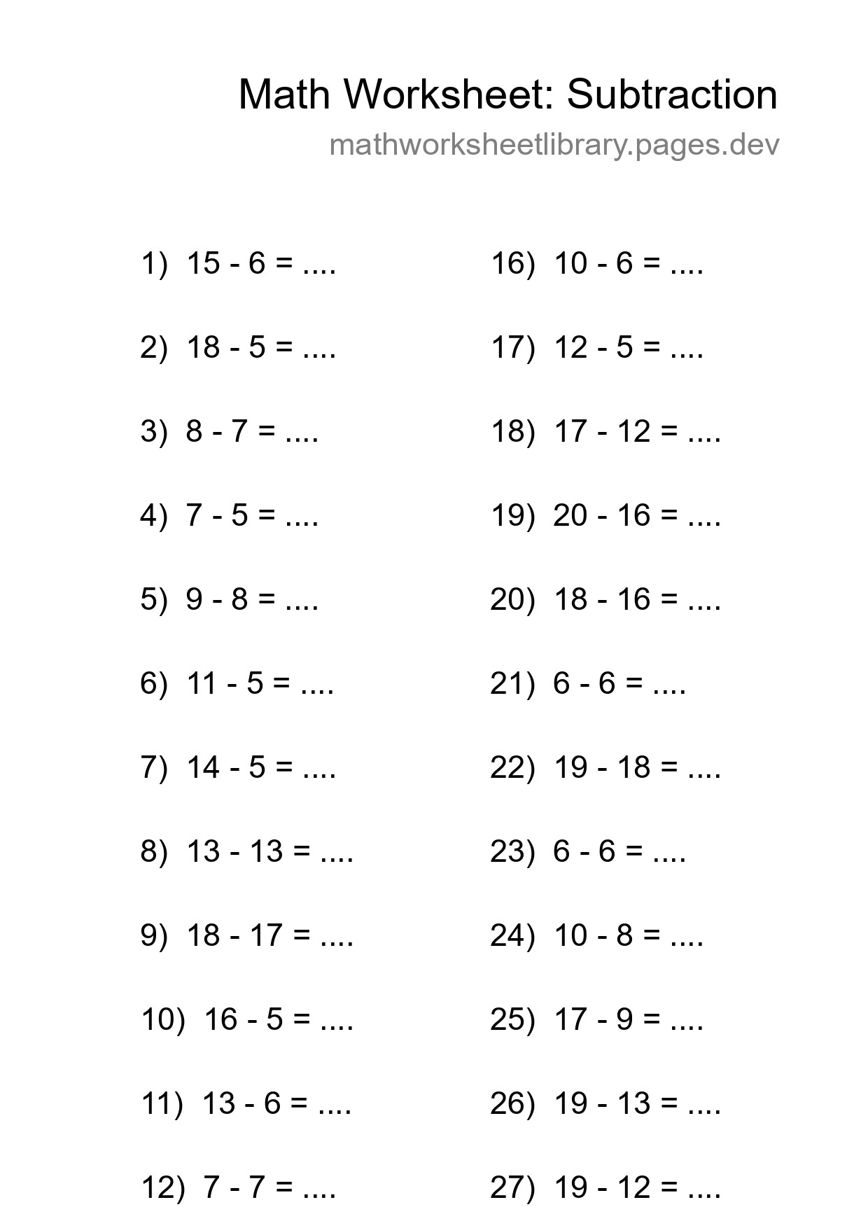 Free 30 Subtraction Math Worksheet For Grade 2 With Answers - Part 28